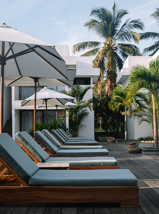 Sun Loungers at Luxury Resort